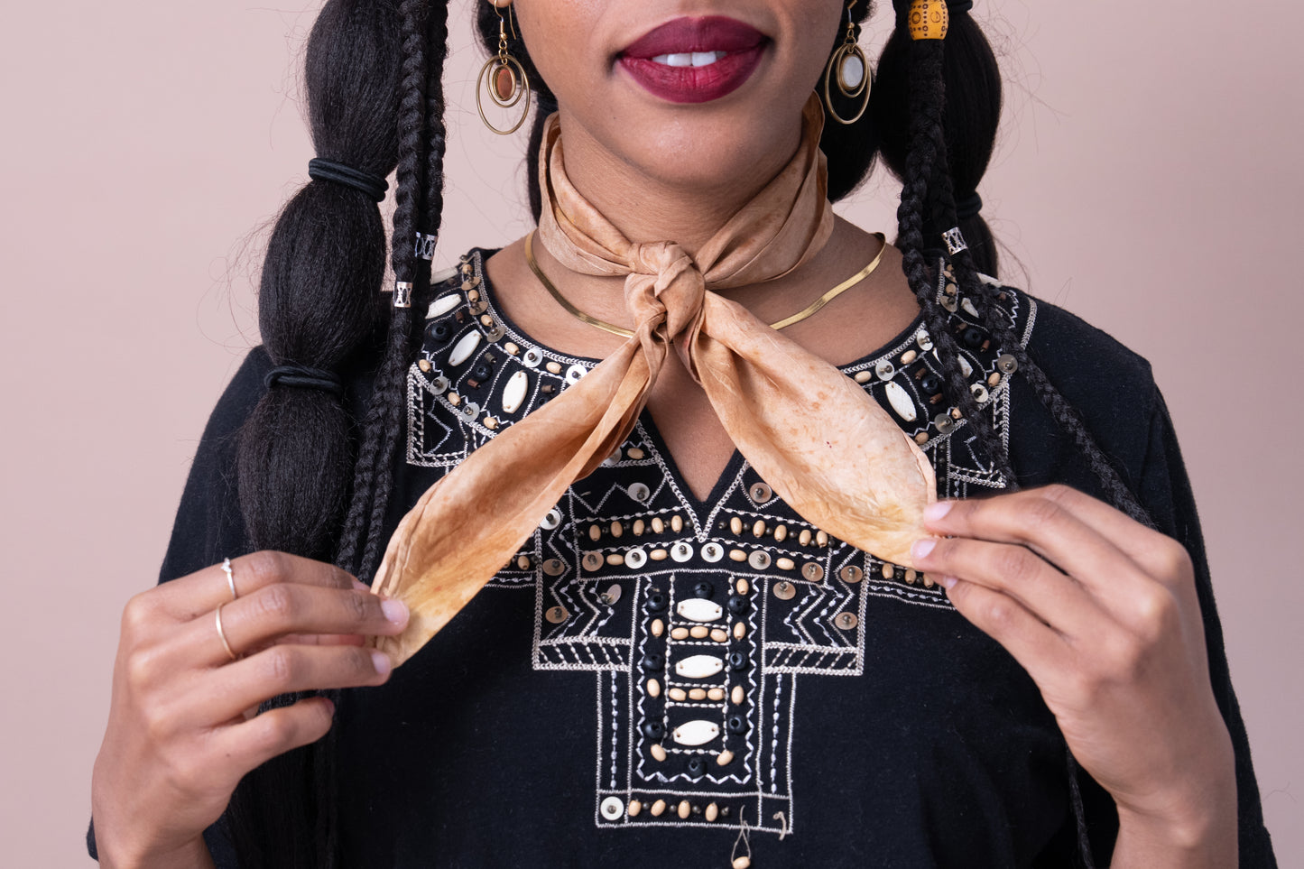 Bandana Silk - Bronzes Tones