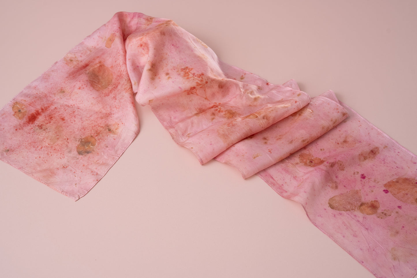Silk scarf - Short - cochineal pink