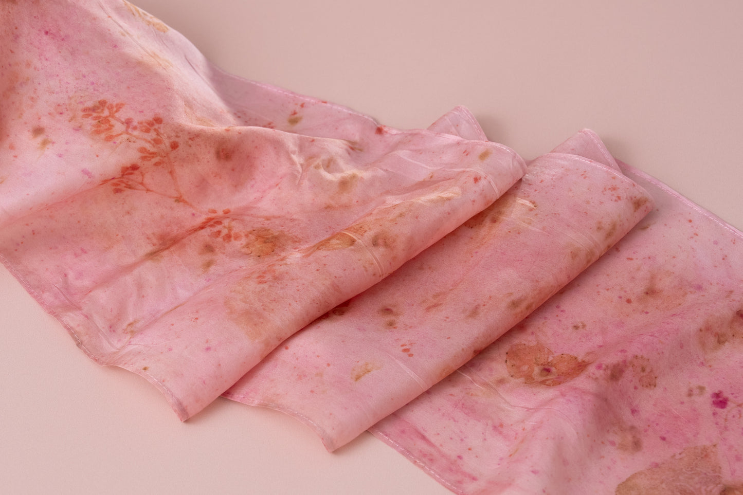 Silk scarf - Short - cochineal pink