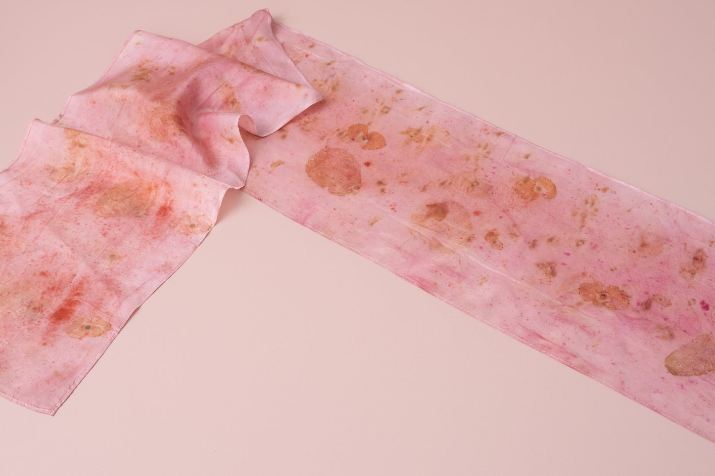 Silk scarf - Short - cochineal pink