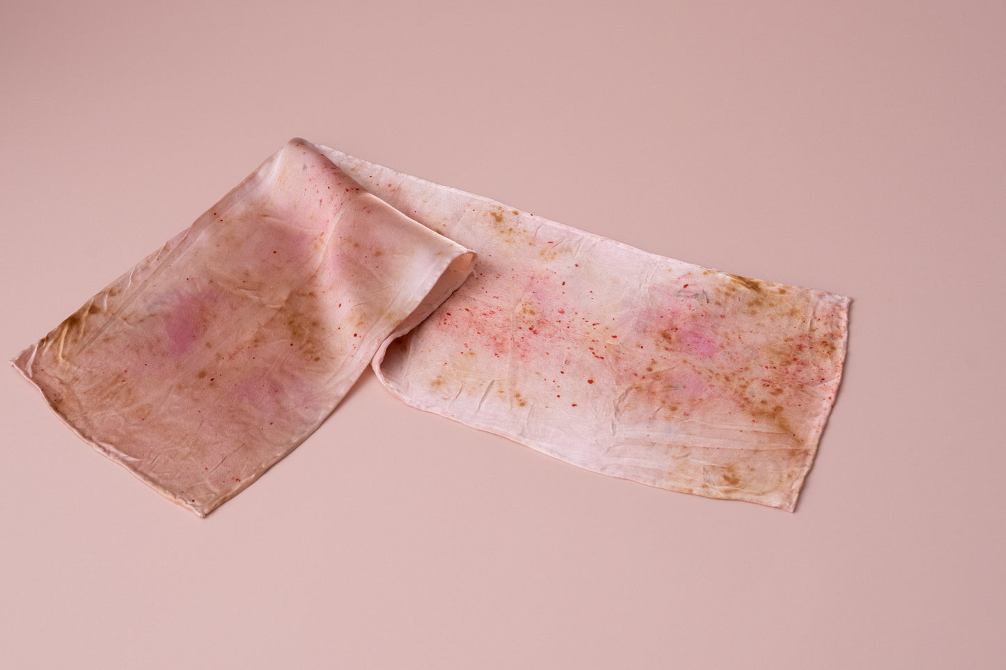Silk scarf - Super short - Peachy fizz