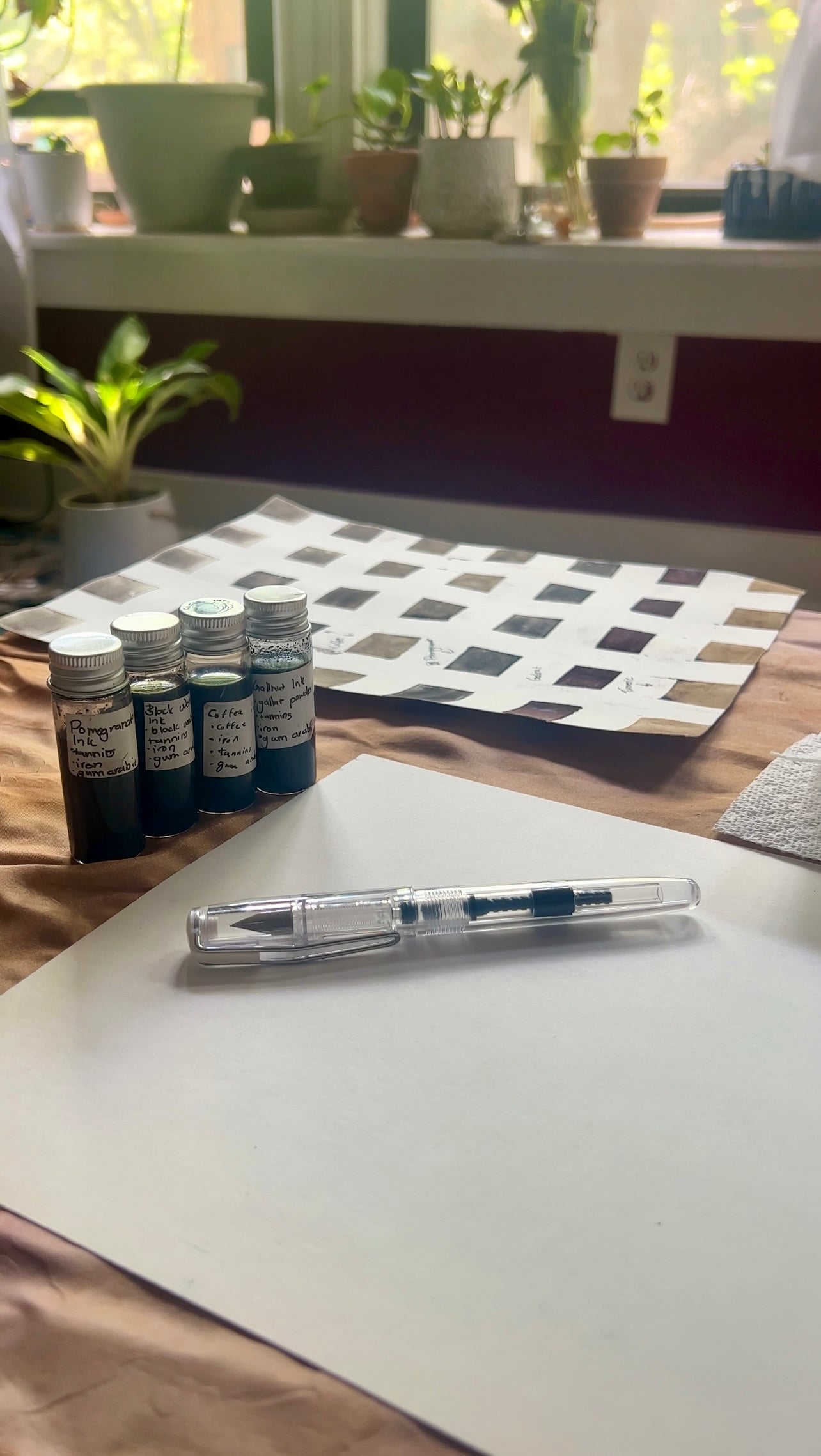 Natural Painting Inks & Clear Fountain pens