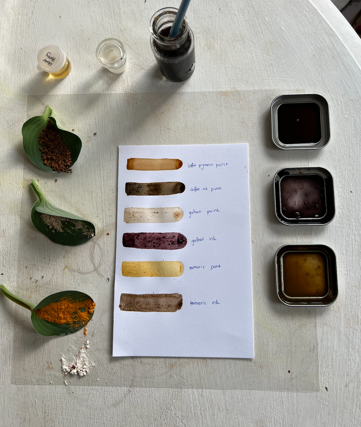 Natural Painting Ink - step by step - how to