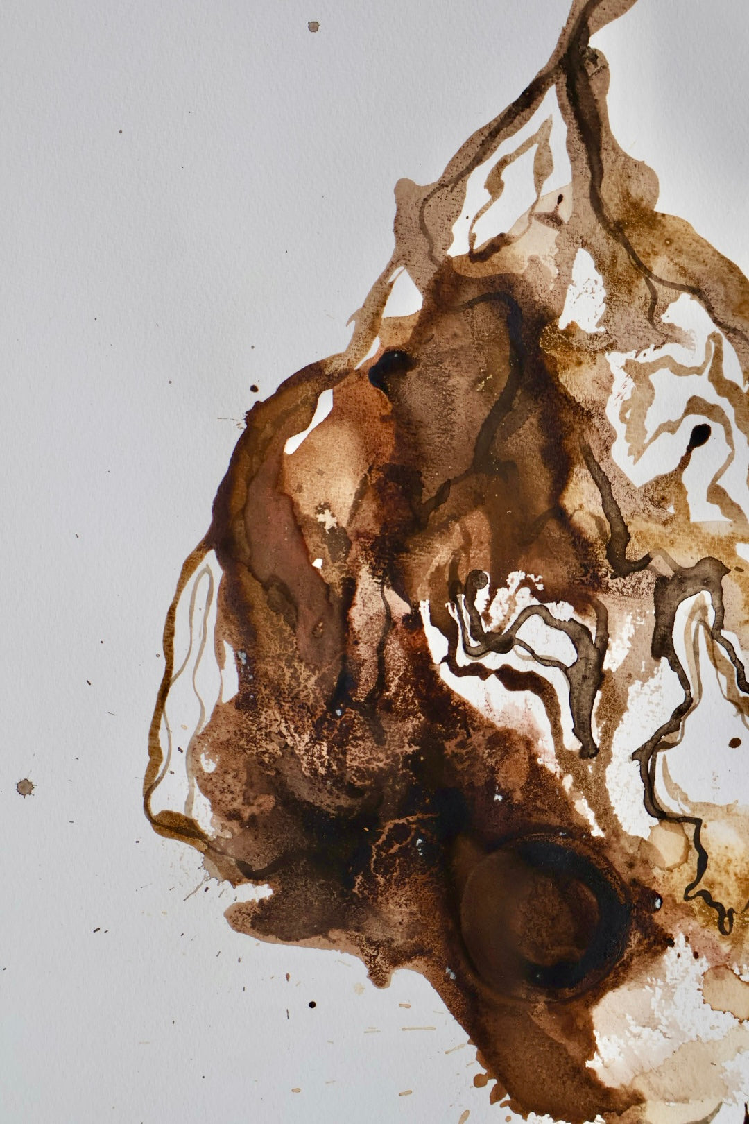 Earth, Tea, Pigment Stained (Original Pigment Paintings on Paper)