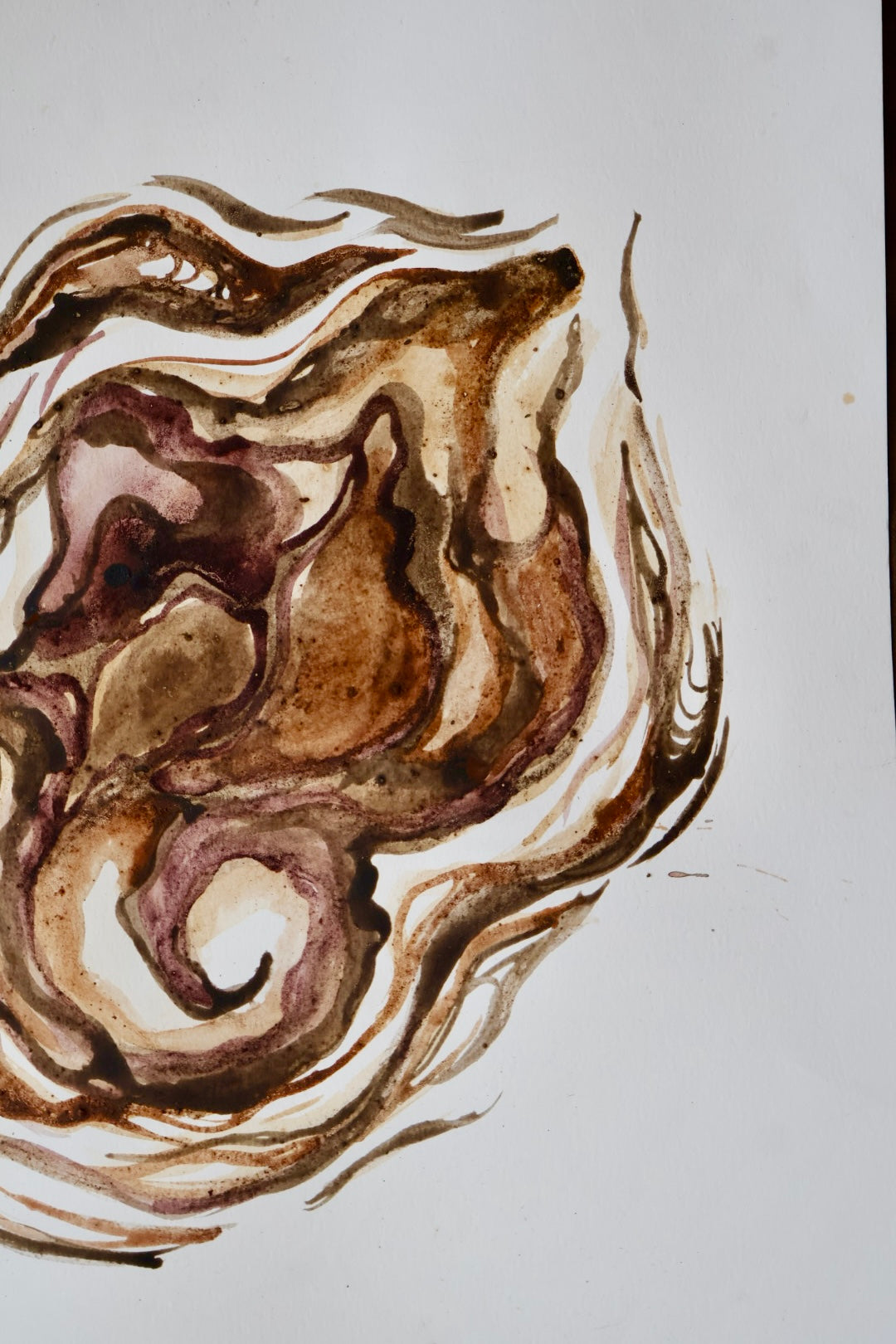 Earth, Tea, Pigment Stained (Original Pigment Paintings on Paper)