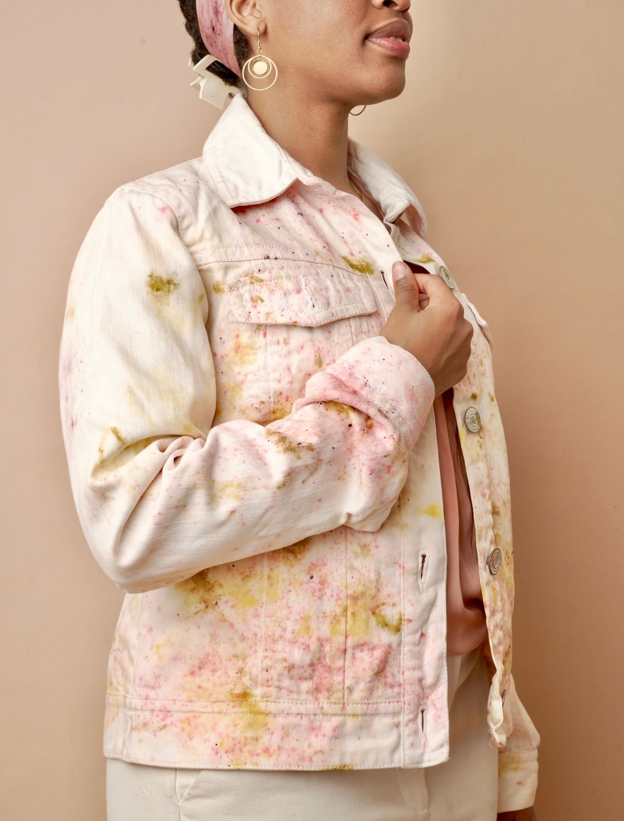 Marigold Blush - Rafaella Denim Blazer, Size 10