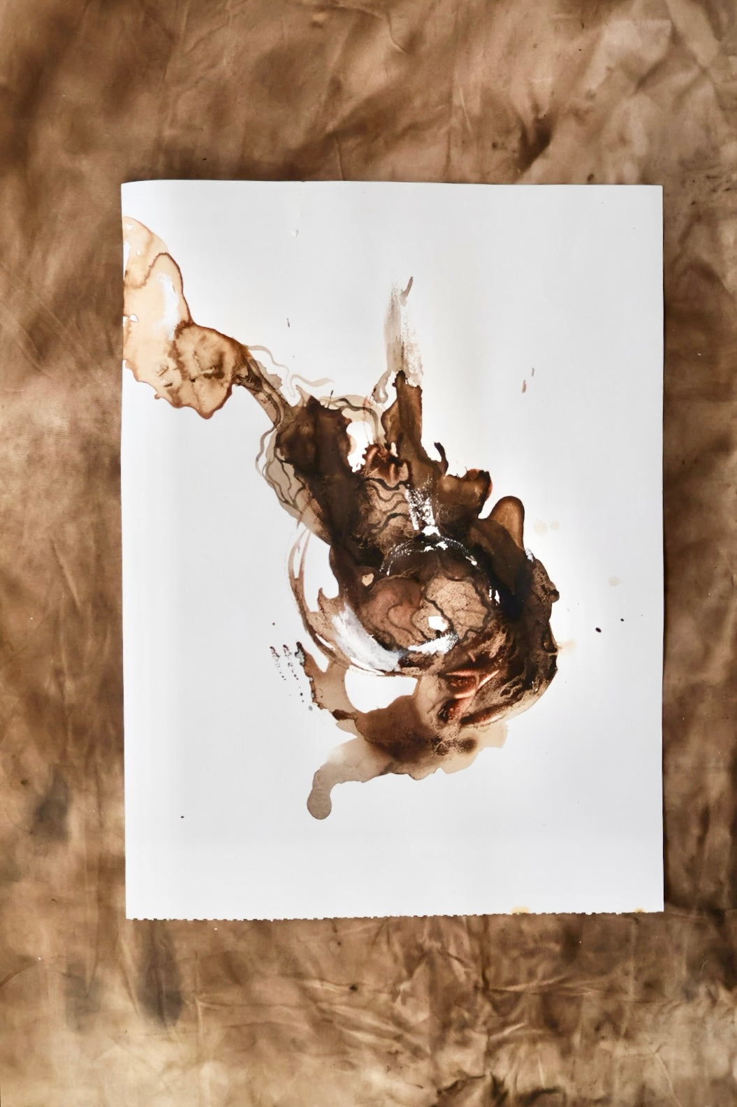 Earth, Tea, Pigment Stained (Original Pigment Paintings on Paper)