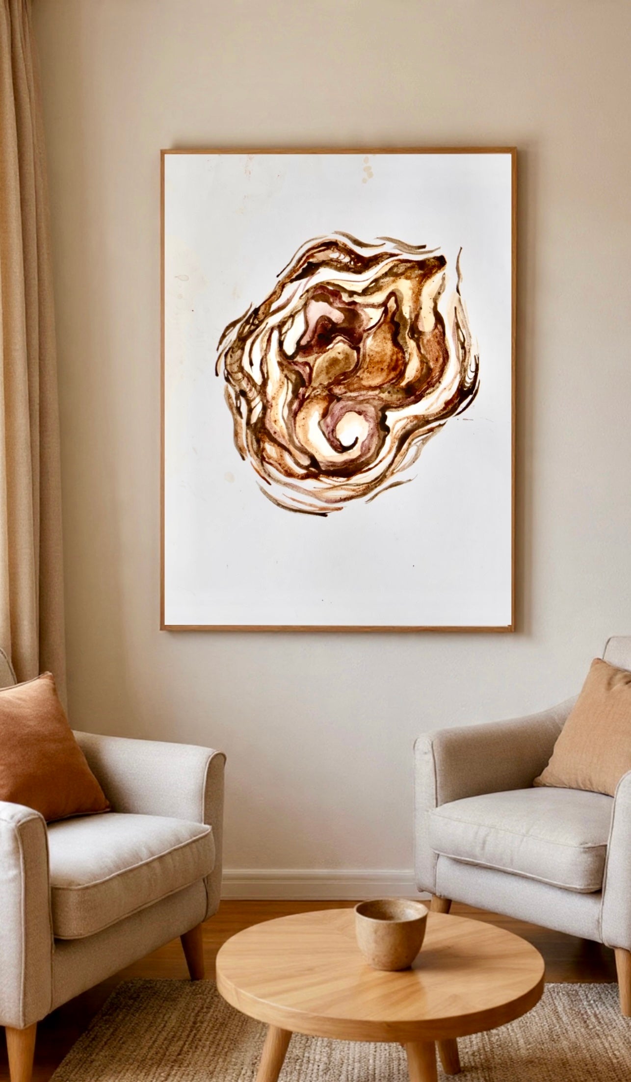 Tea, Soil, Earth Pigment Explorations, Large (Original Pigment Paintings on Paper) 18”x24”