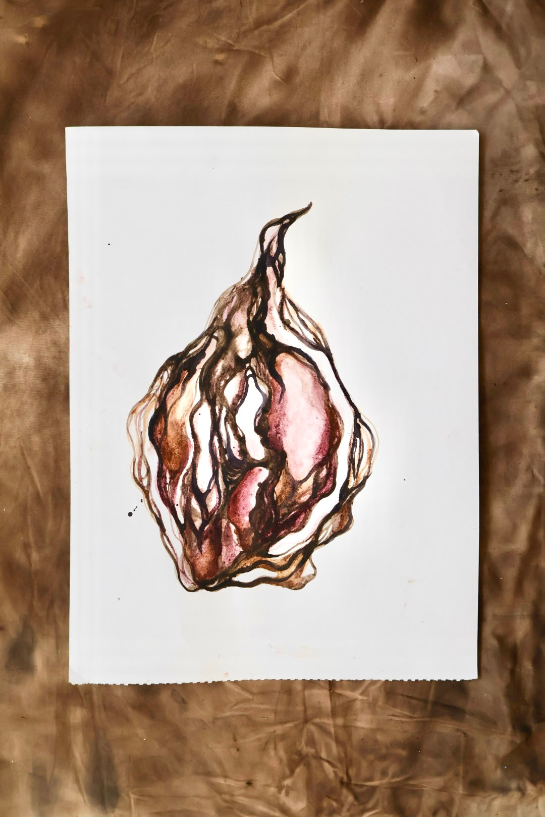 Earth, Tea, Pigment Stained (Original Pigment Paintings on Paper)