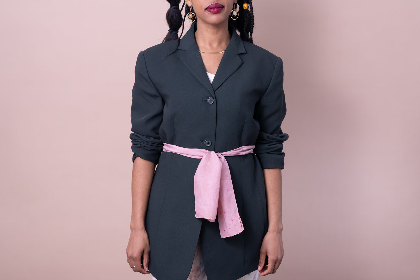 Silk scarf - Short - Purple